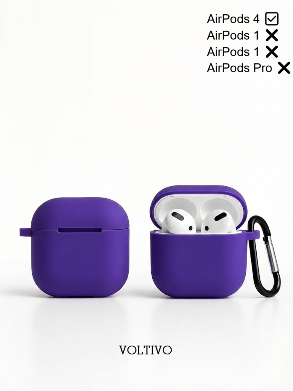 Air Pods 4. Nesil Uyumlu Renkli Kir Tutmaz Silikon Kancalı Kılıf