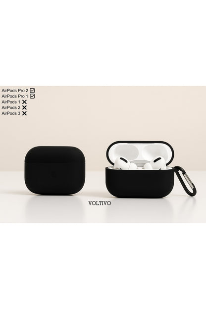 Air Pods Pro 1. Nesil Ve Pro 2. Nesil Uyumlu Renkli Kir Tutmaz Silikon Kancalı Kılıf