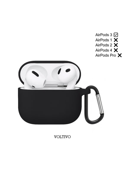 Air Pods 3. Nesil Uyumlu Renkli Kir Tutmaz Silikon Kancalı Kılıf