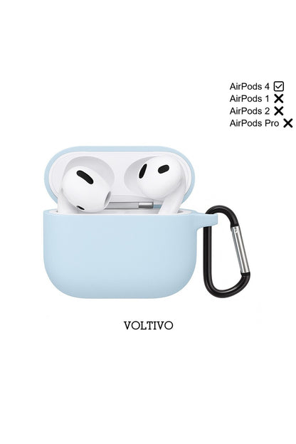 Air Pods 4. Nesil Uyumlu Renkli Kir Tutmaz Silikon Kancalı Kılıf