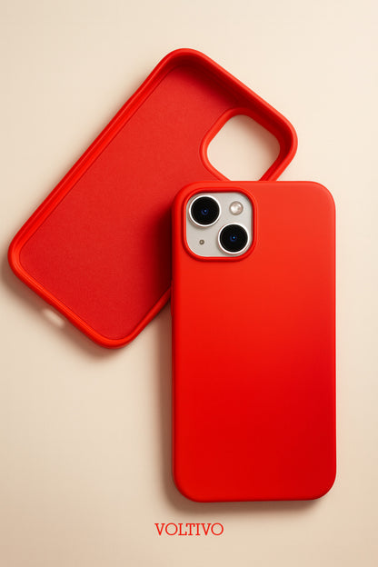 iPhone 13 ve iPhone 14 Uyumlu İçi Kadife Lansman Silikon Kılıf