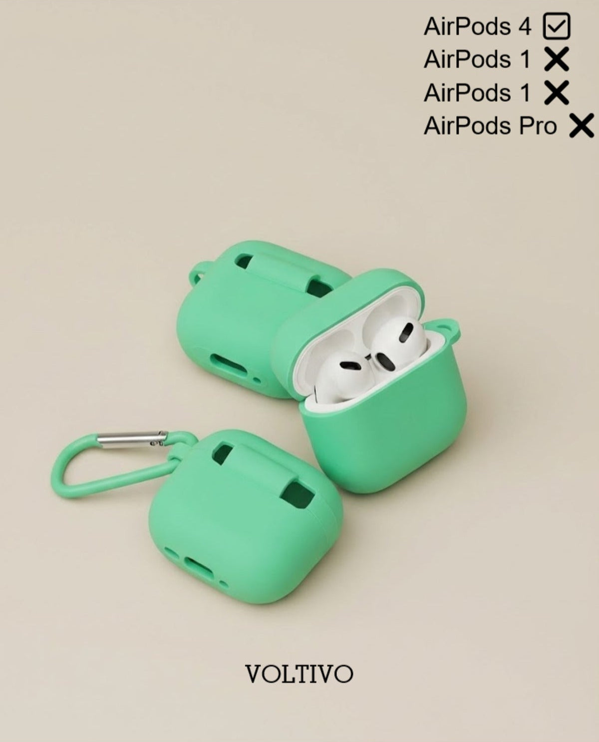 Air Pods 4. Nesil Uyumlu Renkli Kir Tutmaz Silikon Kancalı Kılıf