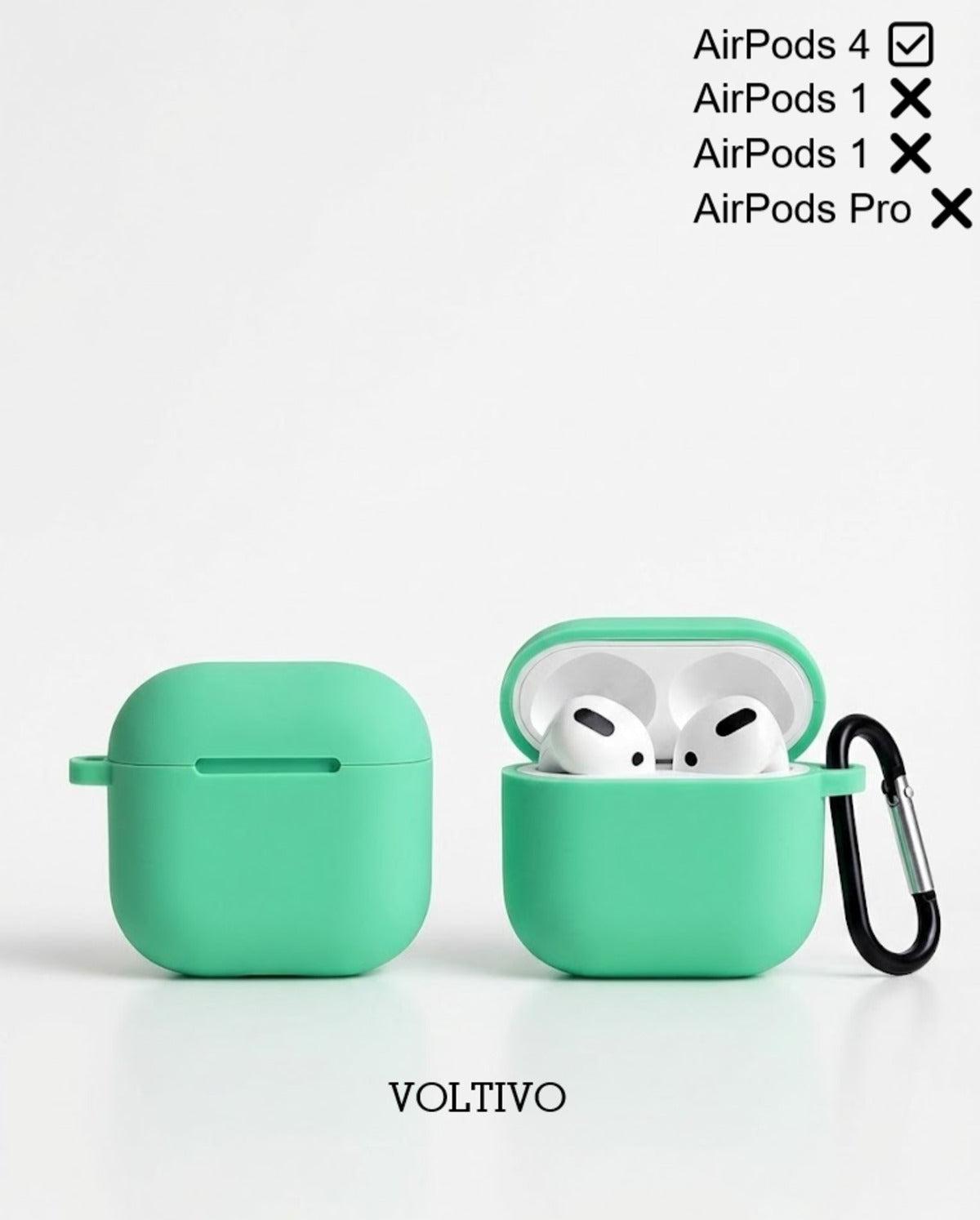 Air Pods 4. Nesil Uyumlu Renkli Kir Tutmaz Silikon Kancalı Kılıf