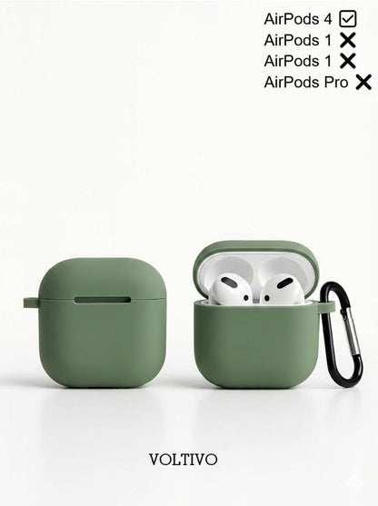 Air Pods 4. Nesil Uyumlu Renkli Kir Tutmaz Silikon Kancalı Kılıf