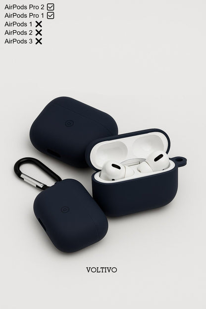 Air Pods Pro 1. Nesil Ve Pro 2. Nesil Uyumlu Renkli Kir Tutmaz Silikon Kancalı Kılıf