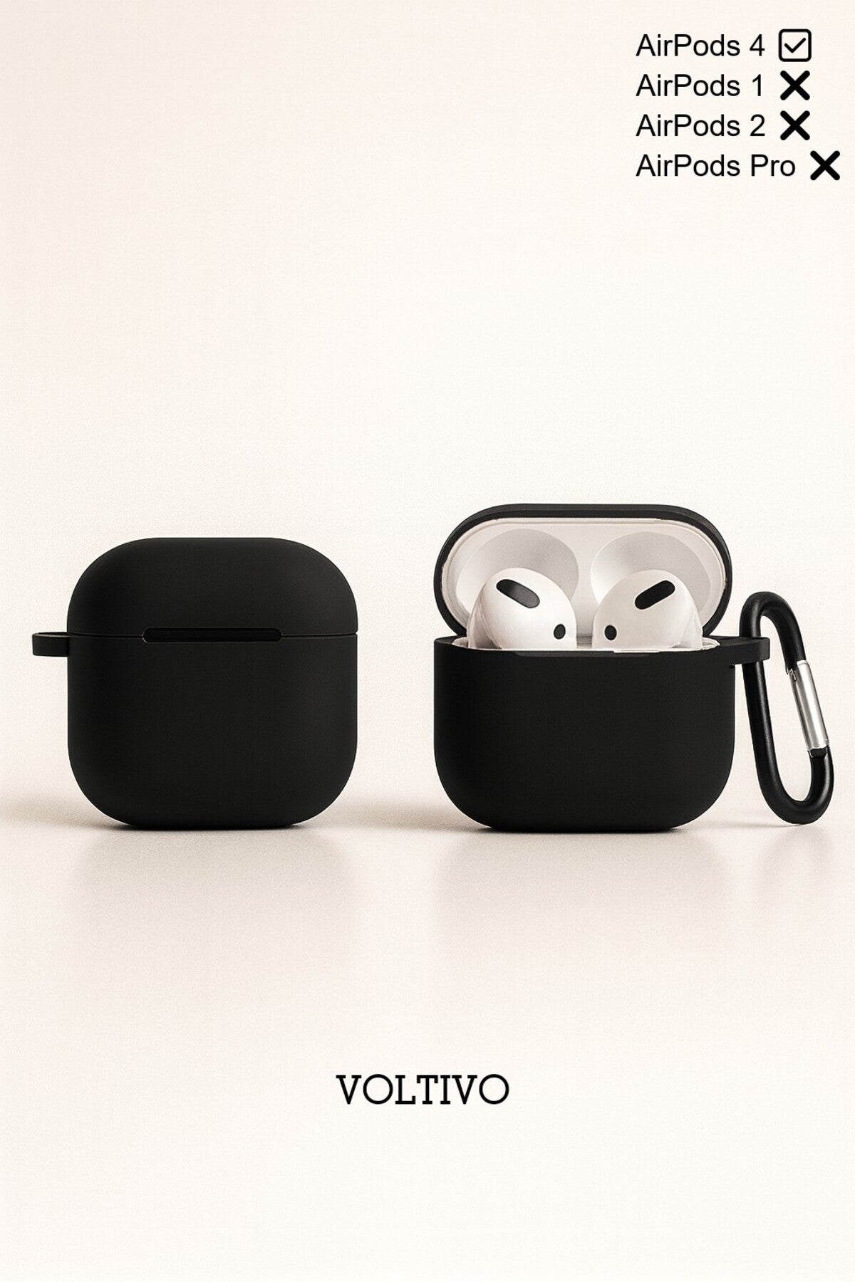 Air Pods 4. Nesil Uyumlu Renkli Kir Tutmaz Silikon Kancalı Kılıf
