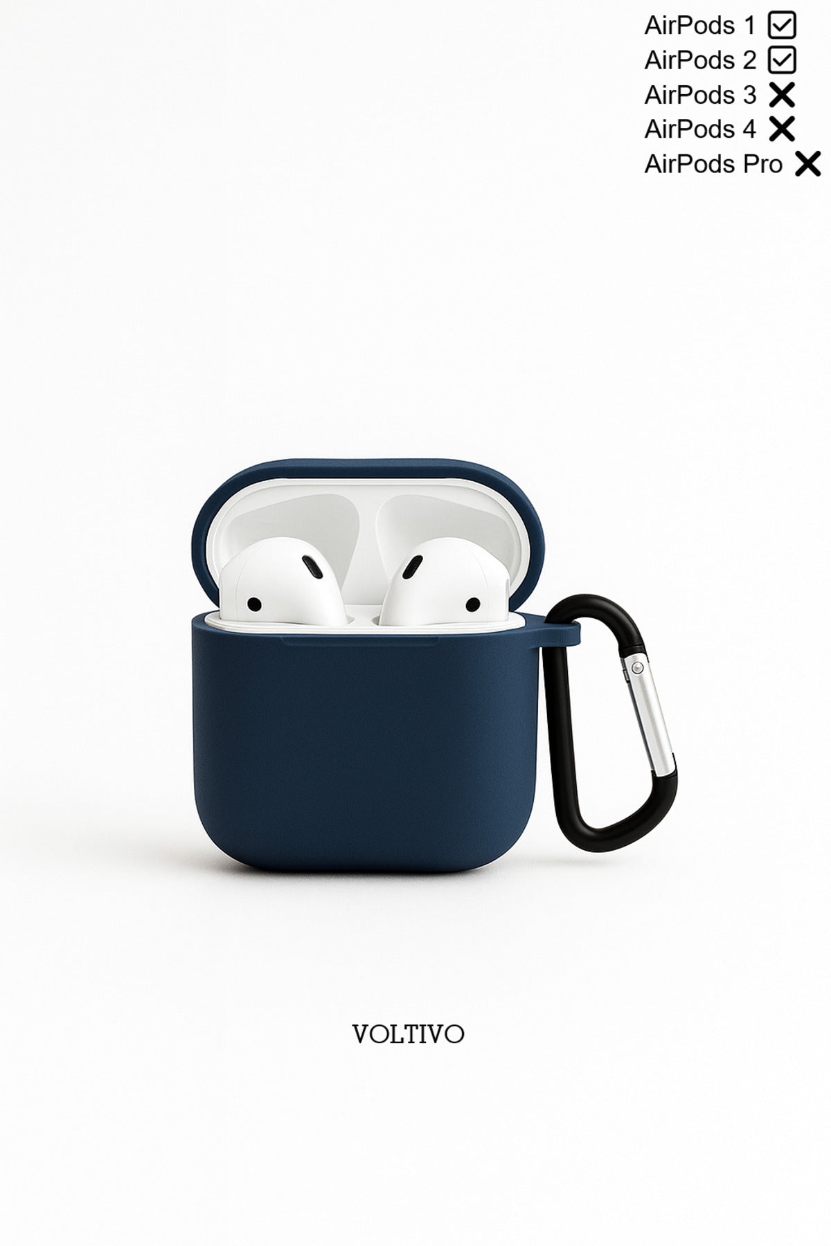 Air Pods 1. Nesil Ve 2. Nesil Uyumlu Renkli Kir Tutmaz Silikon Kancalı Kılıf