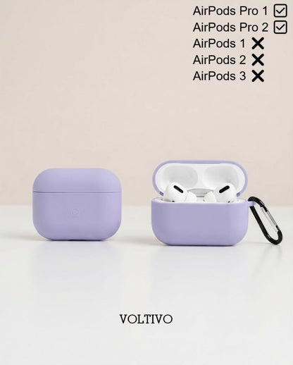 Air Pods Pro 1. Nesil Ve Pro 2. Nesil Uyumlu Renkli Kir Tutmaz Silikon Kancalı Kılıf