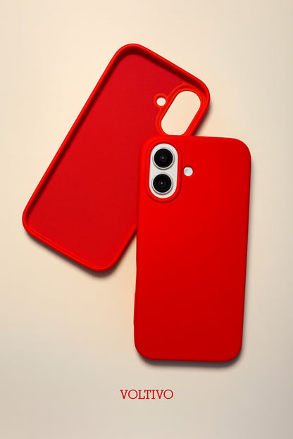 iPhone 16 Uyumlu İçi Kadife Lansman Silikon Kılıf