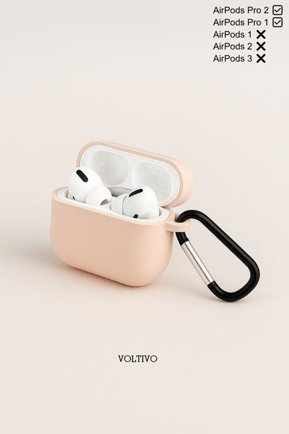 Air Pods Pro 1. Nesil Ve Pro 2. Nesil Uyumlu Renkli Kir Tutmaz Silikon Kancalı Kılıf