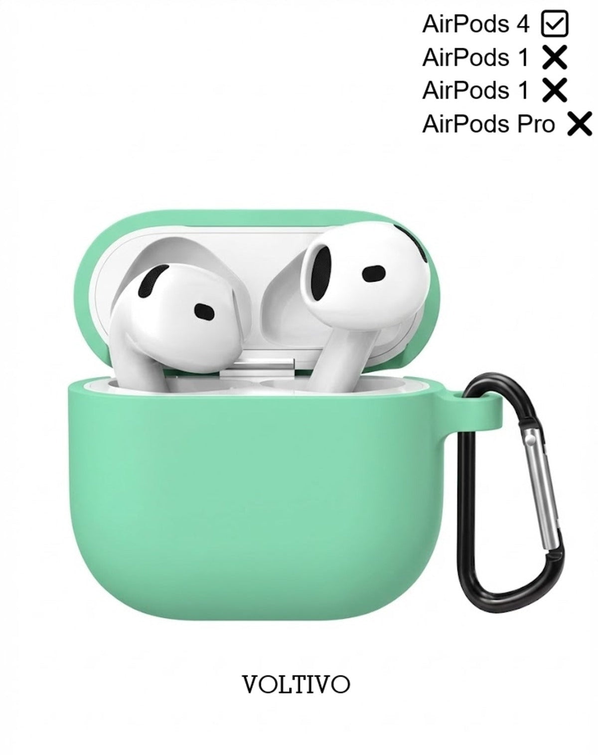 Air Pods 4. Nesil Uyumlu Renkli Kir Tutmaz Silikon Kancalı Kılıf