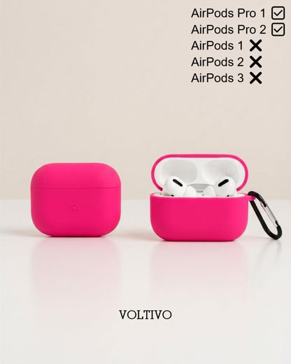 Air Pods Pro 1. Nesil Ve Pro 2. Nesil Uyumlu Renkli Kir Tutmaz Silikon Kancalı Kılıf