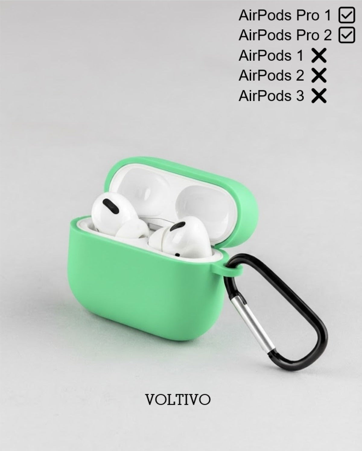 Air Pods Pro 1. Nesil Ve Pro 2. Nesil Uyumlu Renkli Kir Tutmaz Silikon Kancalı Kılıf