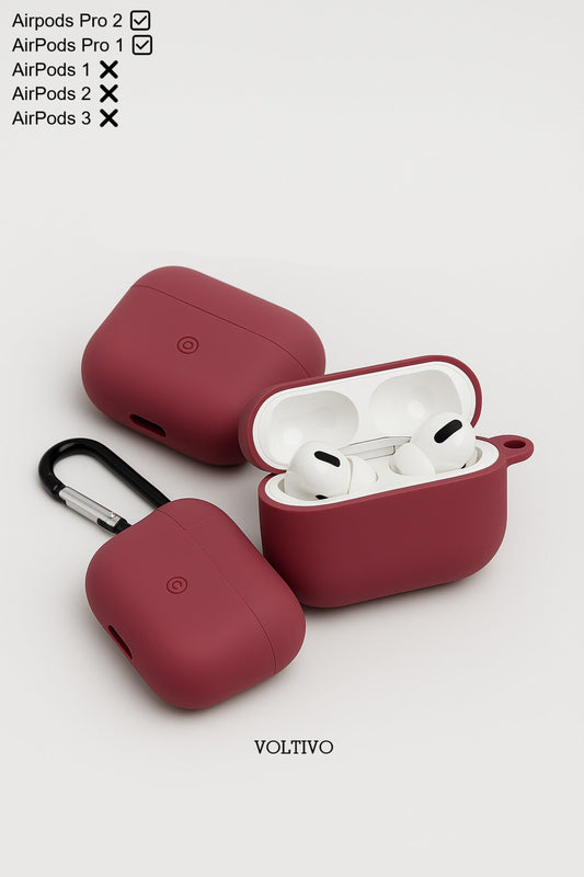 Air Pods Pro 1. Nesil Ve Pro 2. Nesil Uyumlu Renkli Kir Tutmaz Silikon Kancalı Kılıf