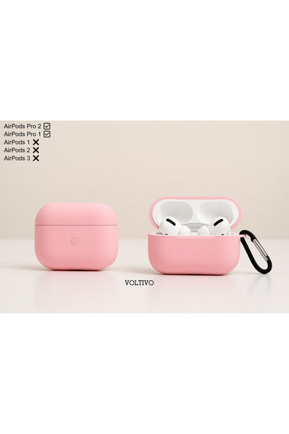 Air Pods Pro 1. Nesil Ve Pro 2. Nesil Uyumlu Renkli Kir Tutmaz Silikon Kancalı Kılıf