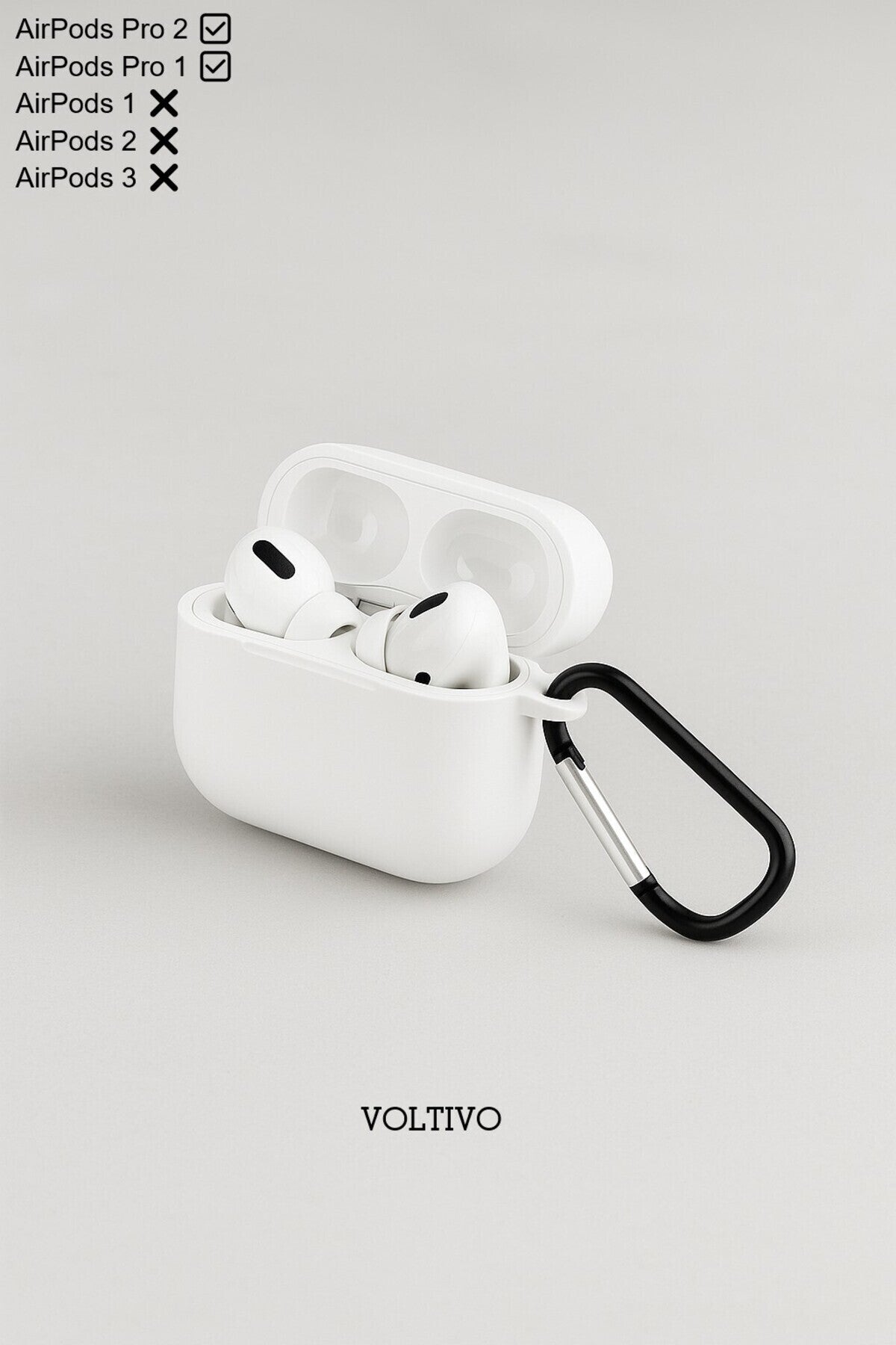Air Pods Pro 1. Nesil Ve Pro 2. Nesil Uyumlu Renkli Kir Tutmaz Silikon Kancalı Kılıf