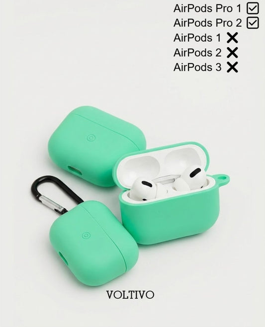 Air Pods Pro 1. Nesil Ve Pro 2. Nesil Uyumlu Renkli Kir Tutmaz Silikon Kancalı Kılıf