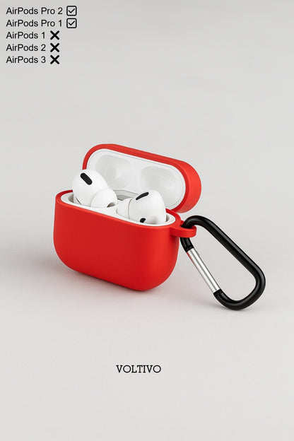 Air Pods Pro 1. Nesil Ve Pro 2. Nesil Uyumlu Renkli Kir Tutmaz Silikon Kancalı Kılıf