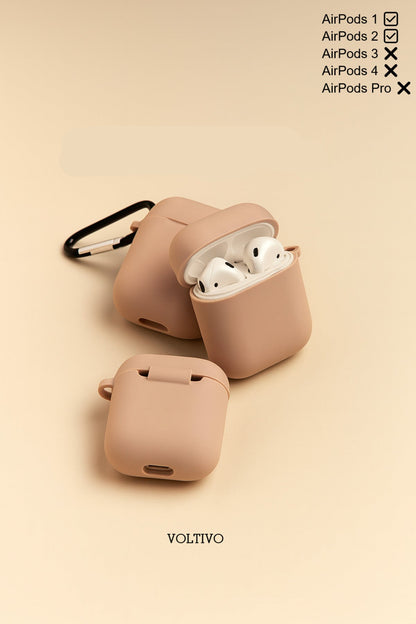 Air Pods 1. Nesil Ve 2. Nesil Uyumlu Renkli Kir Tutmaz Silikon Kancalı Kılıf