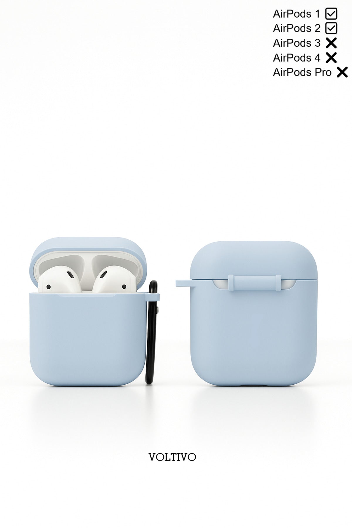 Air Pods 1. Nesil Ve 2. Nesil Uyumlu Renkli Kir Tutmaz Silikon Kancalı Kılıf