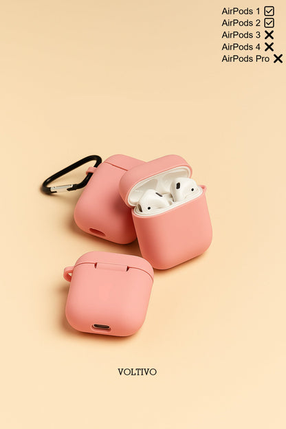 Air Pods 1. Nesil Ve 2. Nesil Uyumlu Renkli Kir Tutmaz Silikon Kancalı Kılıf
