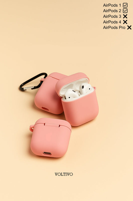 Air Pods 1. Nesil Ve 2. Nesil Uyumlu Renkli Kir Tutmaz Silikon Kancalı Kılıf