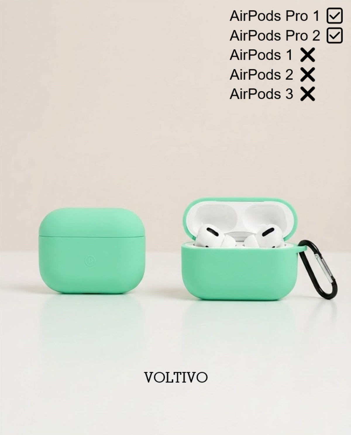 Air Pods Pro 1. Nesil Ve Pro 2. Nesil Uyumlu Renkli Kir Tutmaz Silikon Kancalı Kılıf