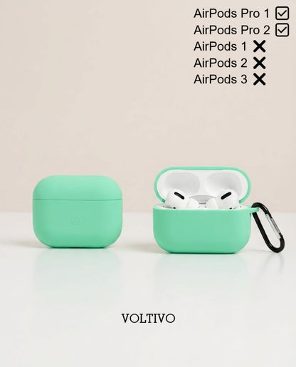 Air Pods Pro 1. Nesil Ve Pro 2. Nesil Uyumlu Renkli Kir Tutmaz Silikon Kancalı Kılıf