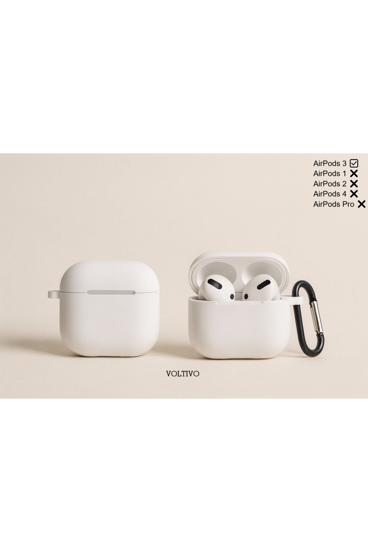 Air Pods 3. Nesil Uyumlu Renkli Kir Tutmaz Silikon Kancalı Kılıf