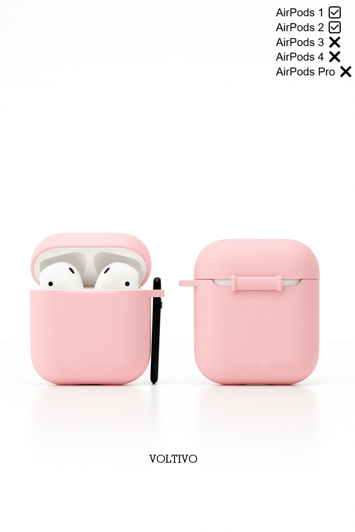 Air Pods 1. Nesil Ve 2. Nesil Uyumlu Renkli Kir Tutmaz Silikon Kancalı Kılıf
