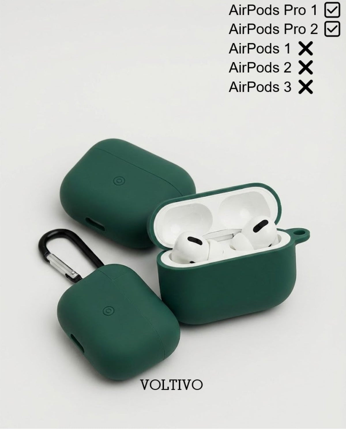 Air Pods Pro 1. Nesil Ve Pro 2. Nesil Uyumlu Renkli Kir Tutmaz Silikon Kancalı Kılıf
