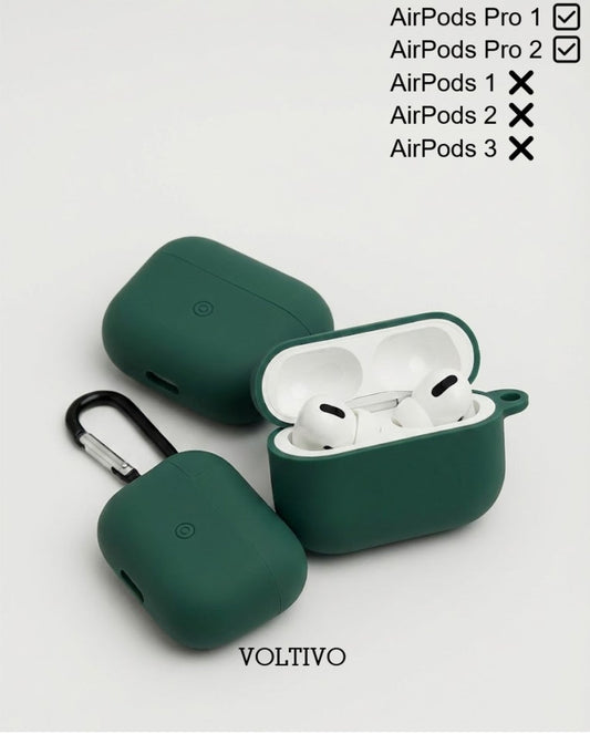 Air Pods Pro 1. Nesil Ve Pro 2. Nesil Uyumlu Renkli Kir Tutmaz Silikon Kancalı Kılıf