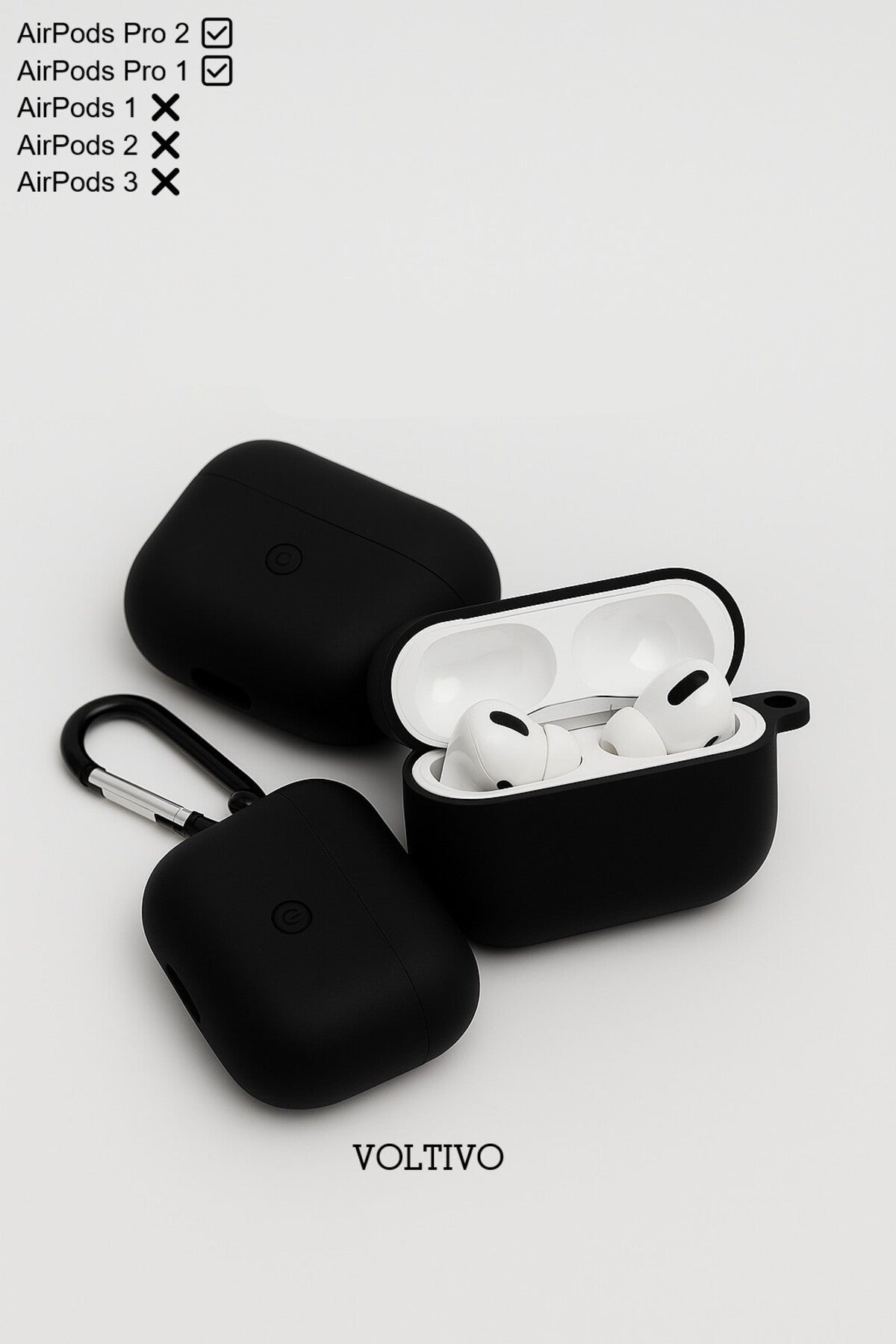 Air Pods Pro 1. Nesil Ve Pro 2. Nesil Uyumlu Renkli Kir Tutmaz Silikon Kancalı Kılıf