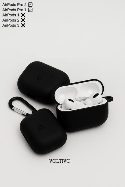 Air Pods Pro 1. Nesil Ve Pro 2. Nesil Uyumlu Renkli Kir Tutmaz Silikon Kancalı Kılıf