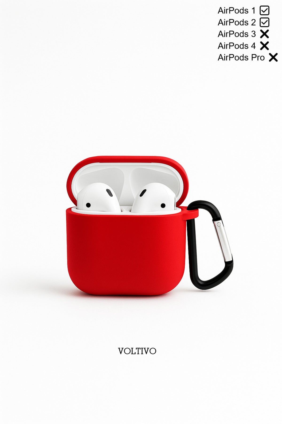 Air Pods 1. Nesil Ve 2. Nesil Uyumlu Renkli Kir Tutmaz Silikon Kancalı Kılıf
