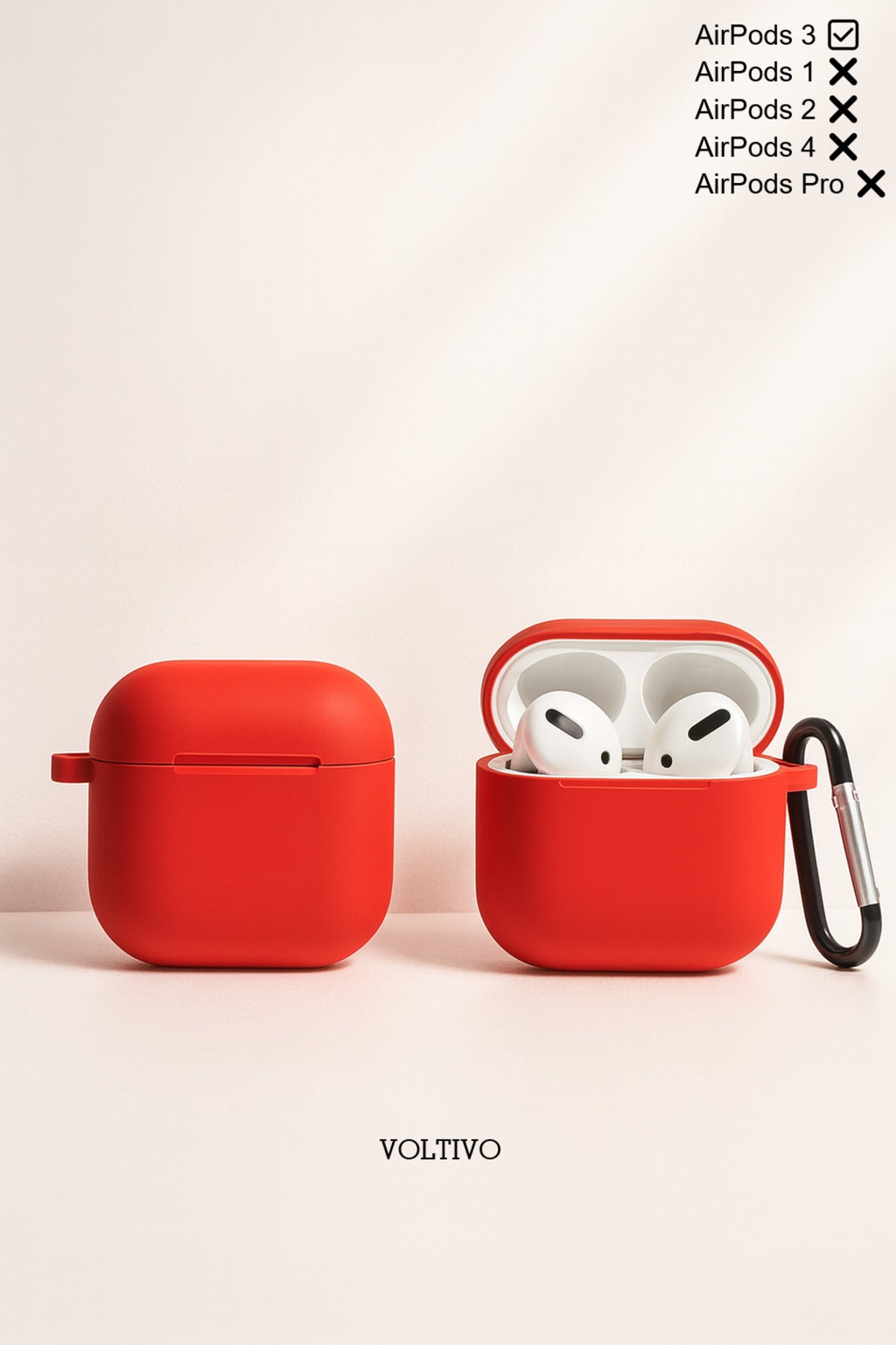 Air Pods 3. Nesil Uyumlu Renkli Kir Tutmaz Silikon Kancalı Kılıf
