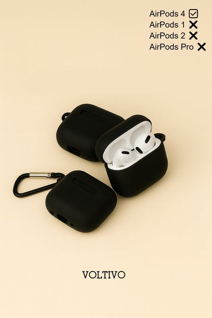 Air Pods 4. Nesil Uyumlu Renkli Kir Tutmaz Silikon Kancalı Kılıf