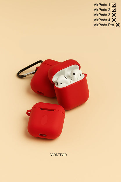 Air Pods 1. Nesil Ve 2. Nesil Uyumlu Renkli Kir Tutmaz Silikon Kancalı Kılıf