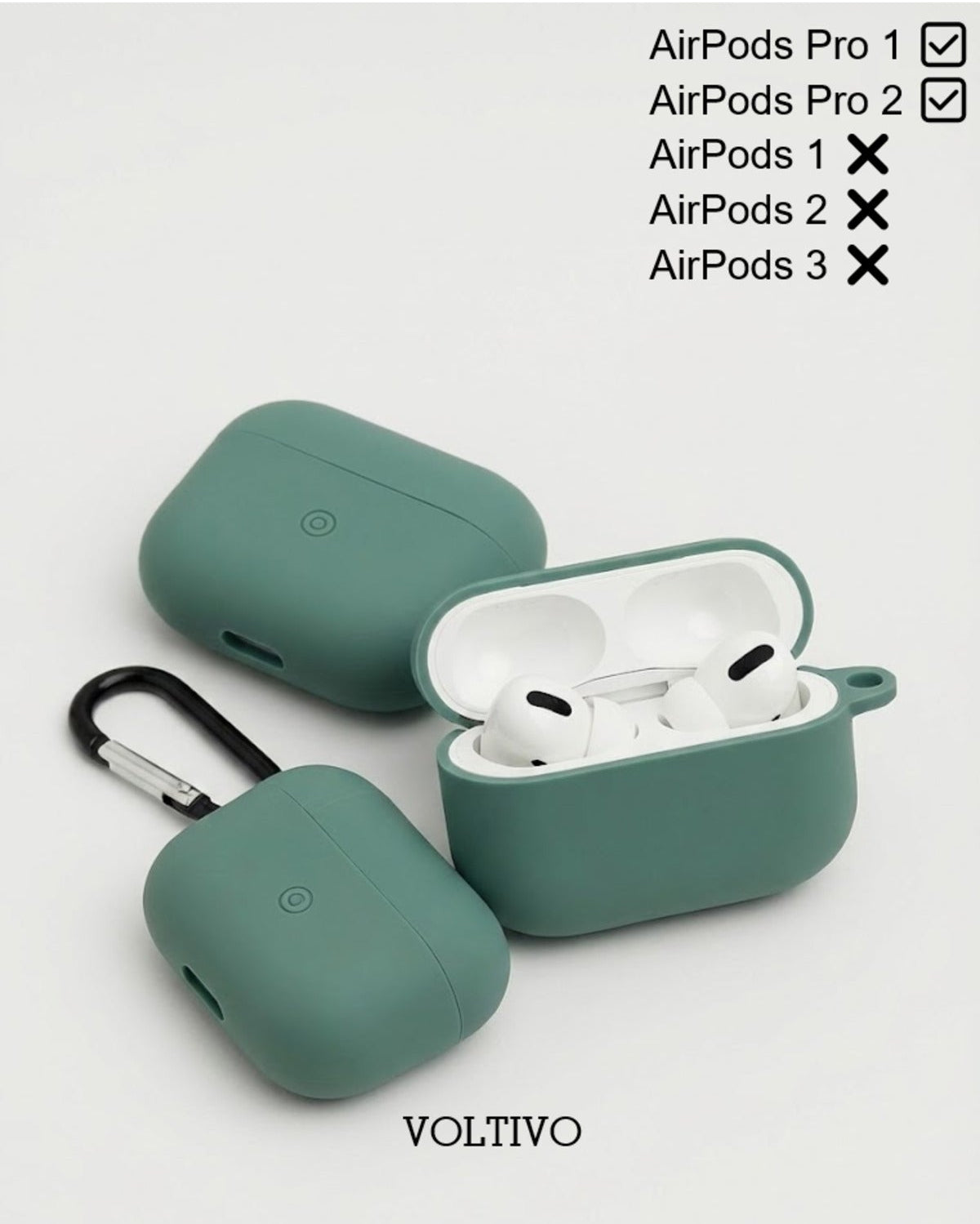 Air Pods Pro 1. Nesil Ve Pro 2. Nesil Uyumlu Renkli Kir Tutmaz Silikon Kancalı Kılıf