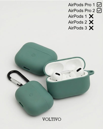 Air Pods Pro 1. Nesil Ve Pro 2. Nesil Uyumlu Renkli Kir Tutmaz Silikon Kancalı Kılıf