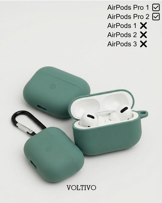 Air Pods Pro 1. Nesil Ve Pro 2. Nesil Uyumlu Renkli Kir Tutmaz Silikon Kancalı Kılıf