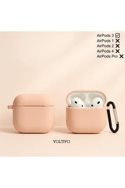 Air Pods 3. Nesil Uyumlu Renkli Kir Tutmaz Silikon Kancalı Kılıf