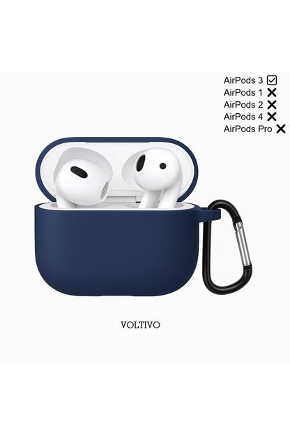 Air Pods 3. Nesil Uyumlu Renkli Kir Tutmaz Silikon Kancalı Kılıf