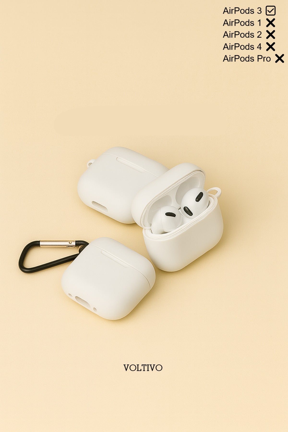 Air Pods 3. Nesil Uyumlu Renkli Kir Tutmaz Silikon Kancalı Kılıf