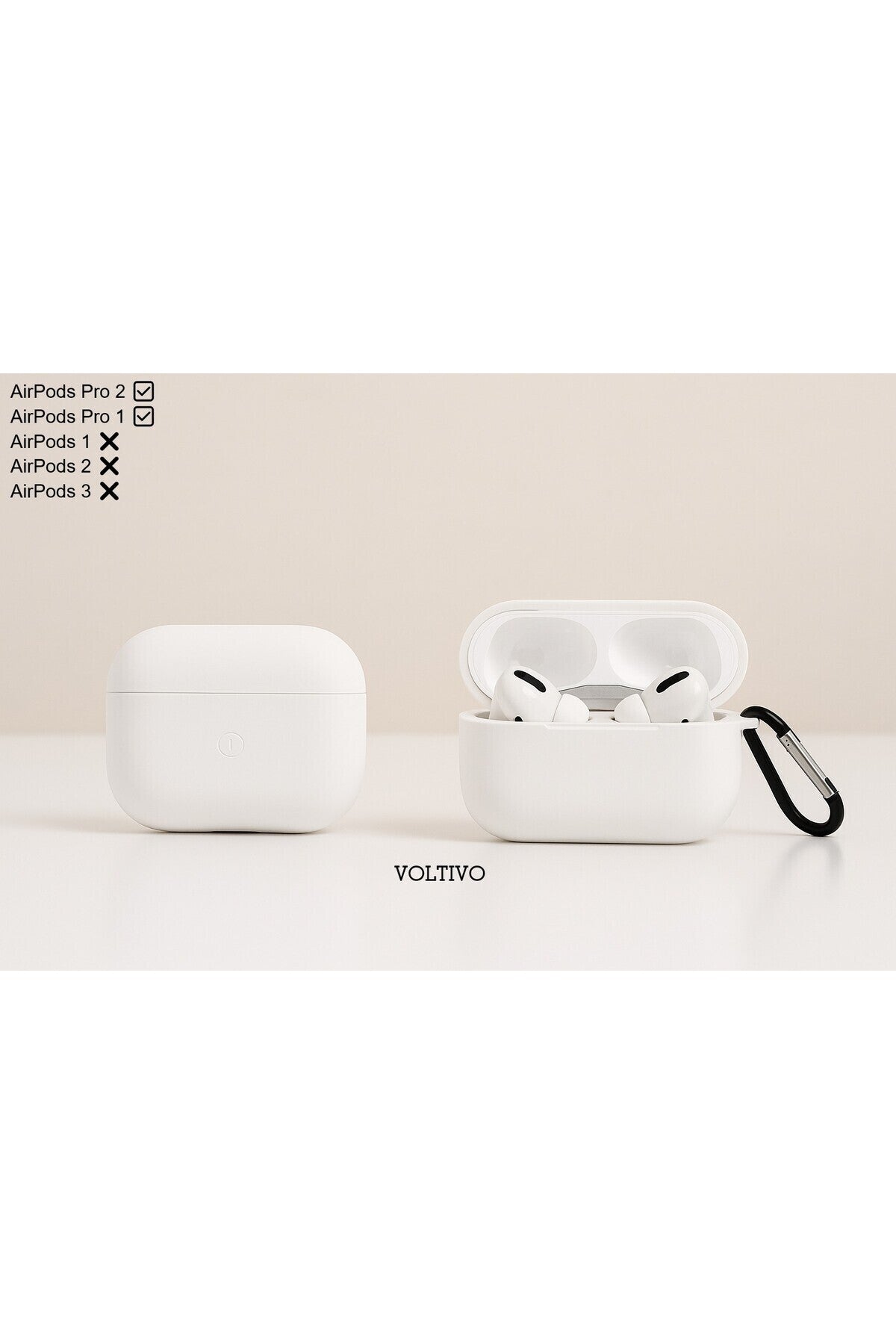 Air Pods Pro 1. Nesil Ve Pro 2. Nesil Uyumlu Renkli Kir Tutmaz Silikon Kancalı Kılıf