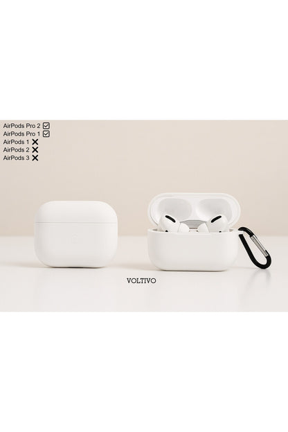 Air Pods Pro 1. Nesil Ve Pro 2. Nesil Uyumlu Renkli Kir Tutmaz Silikon Kancalı Kılıf