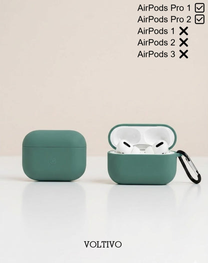 Air Pods Pro 1. Nesil Ve Pro 2. Nesil Uyumlu Renkli Kir Tutmaz Silikon Kancalı Kılıf