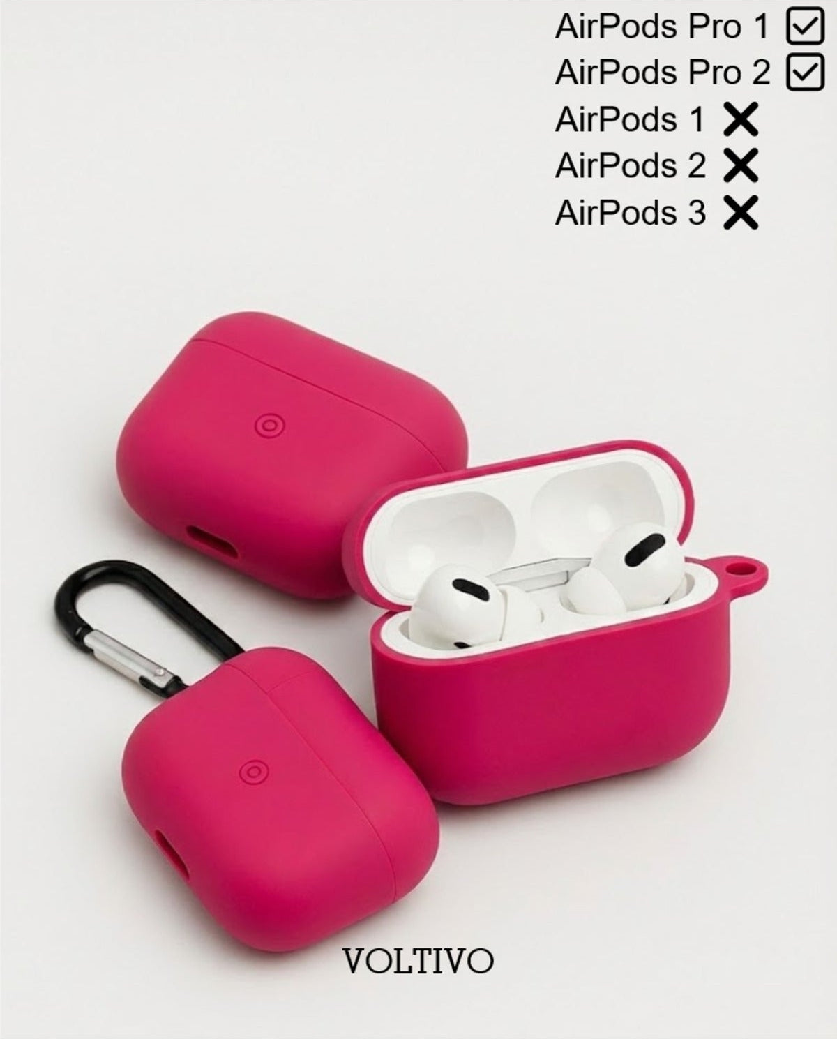 Air Pods Pro 1. Nesil Ve Pro 2. Nesil Uyumlu Renkli Kir Tutmaz Silikon Kancalı Kılıf