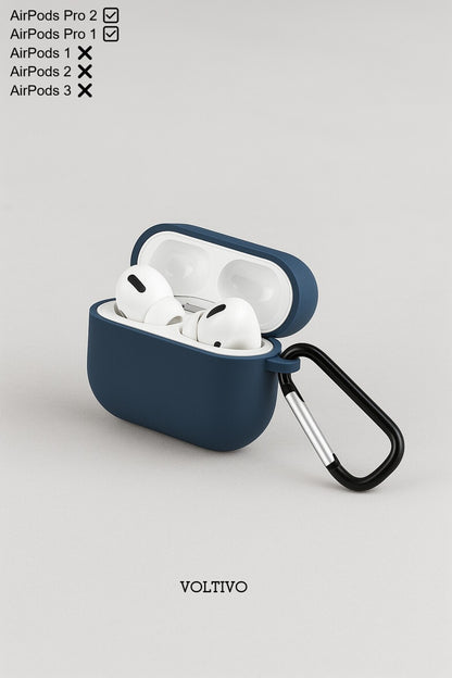 Air Pods Pro 1. Nesil Ve Pro 2. Nesil Uyumlu Renkli Kir Tutmaz Silikon Kancalı Kılıf