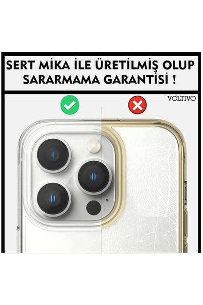 iPhone 16 Pro - Sert Mika Şeffaf SARARMAZ İnce Altı Kesik Premium Kılıf